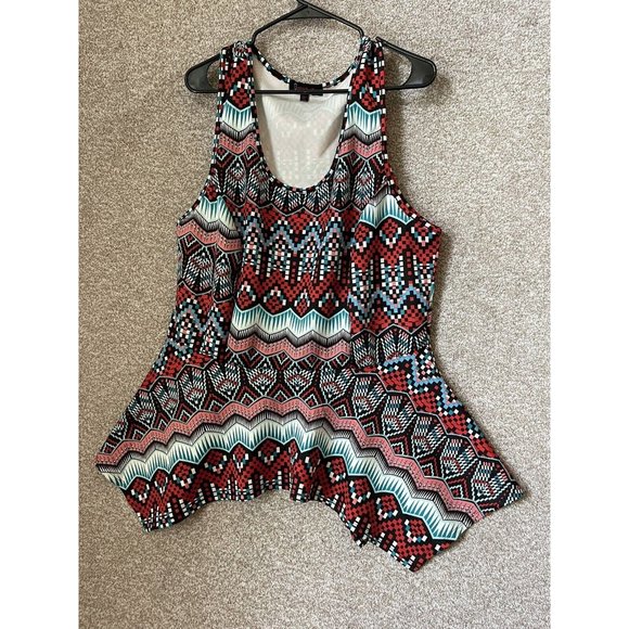 Annabelle Tops - Annabelle USA Boutique Plus Size Geometric Multicolored Top Shirt Size 3XL